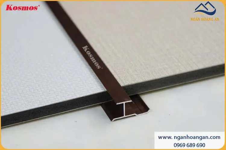 Nẹp H Rãnh Nối Tấm Ốp Than Tre 5mm Kosmos H7.8 Sâm Panh